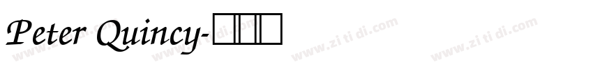 Peter Quincy字体转换